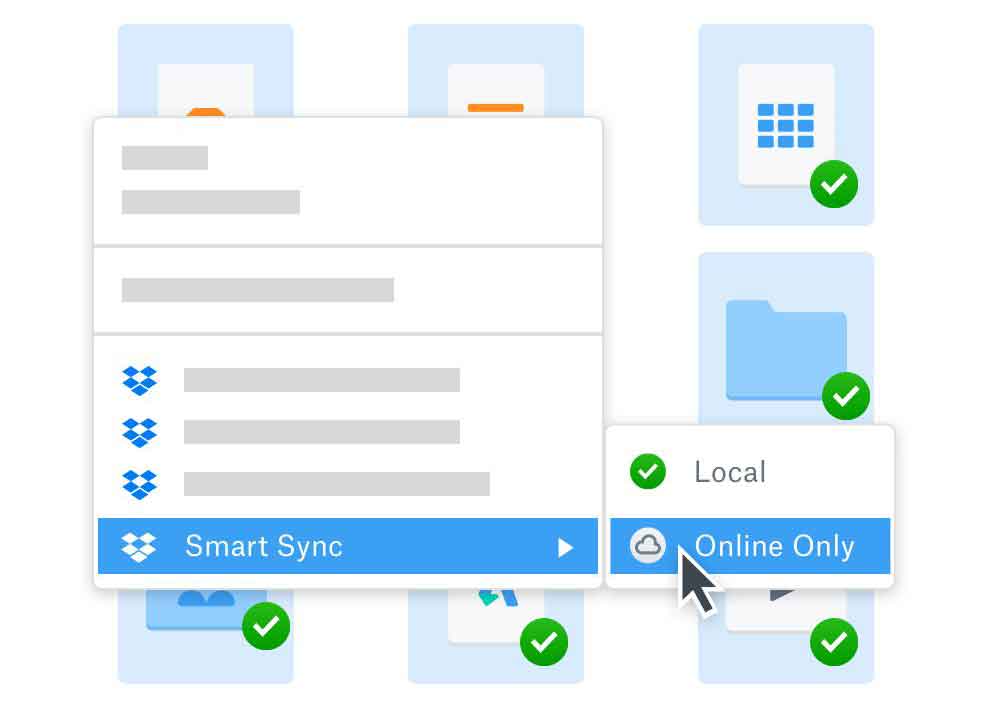 Icona di DropBox solo online